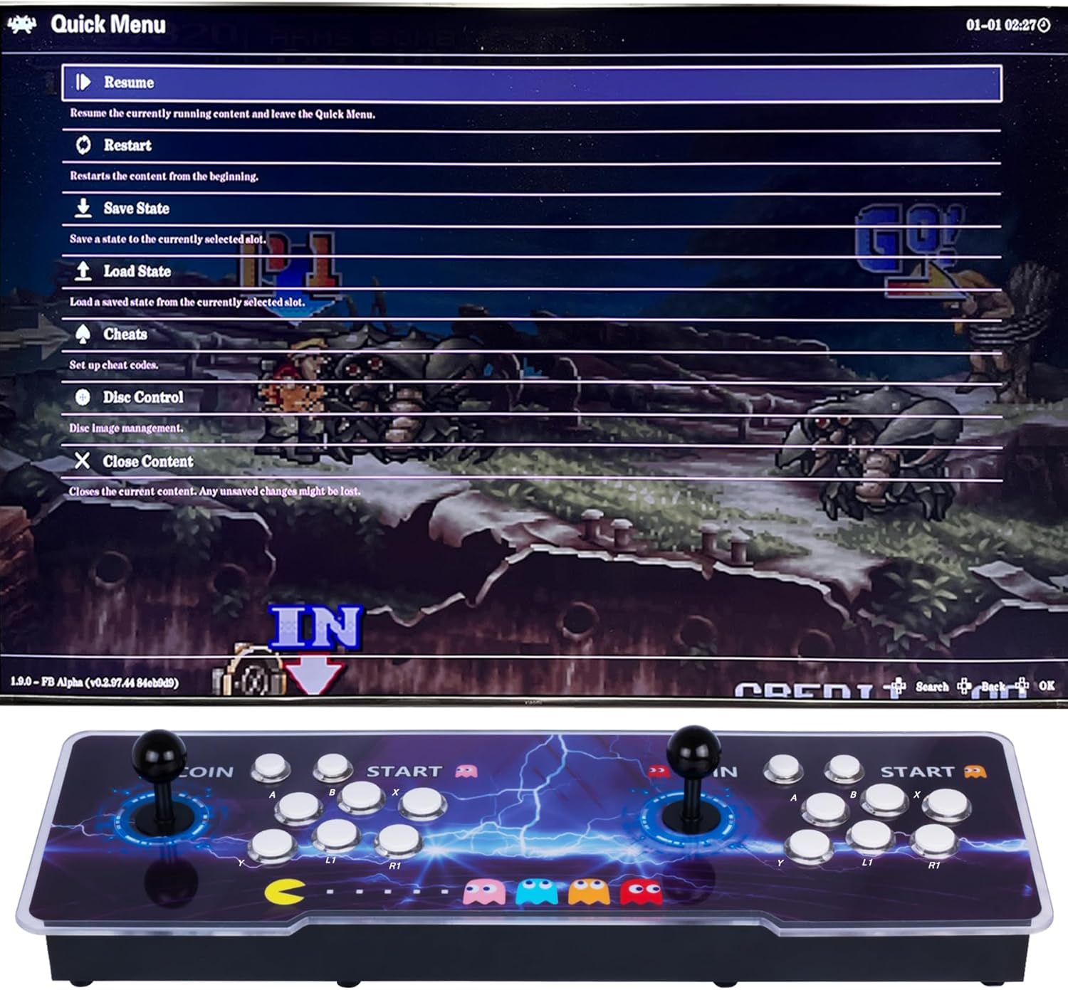 folding 14 inch deluxe arcade machine 5018game (black) folding 14 inch deluxe arcade machine 5018game (black)
