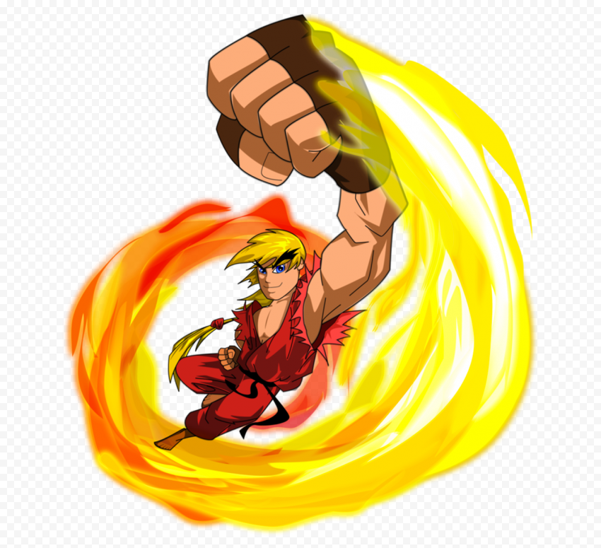 hd ken masters street fighter cartoon character transparent png 316234497117rljnzv5hc
